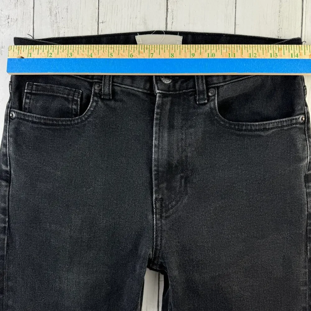 Everlane Black Coal Stretch High Rise Cigarette Crop Ankle Jeans Size 26 Regular - Picture 11 of 12